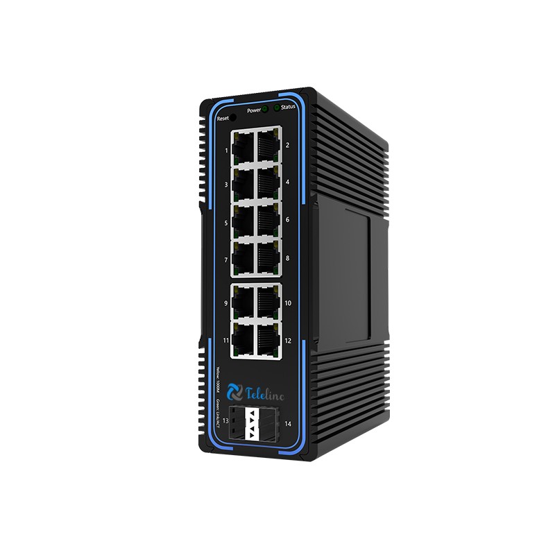 TLM500-12GT2GS 12 Ports 10/100/1000MBase and 2 SFP Slots Managed Industrial Switch