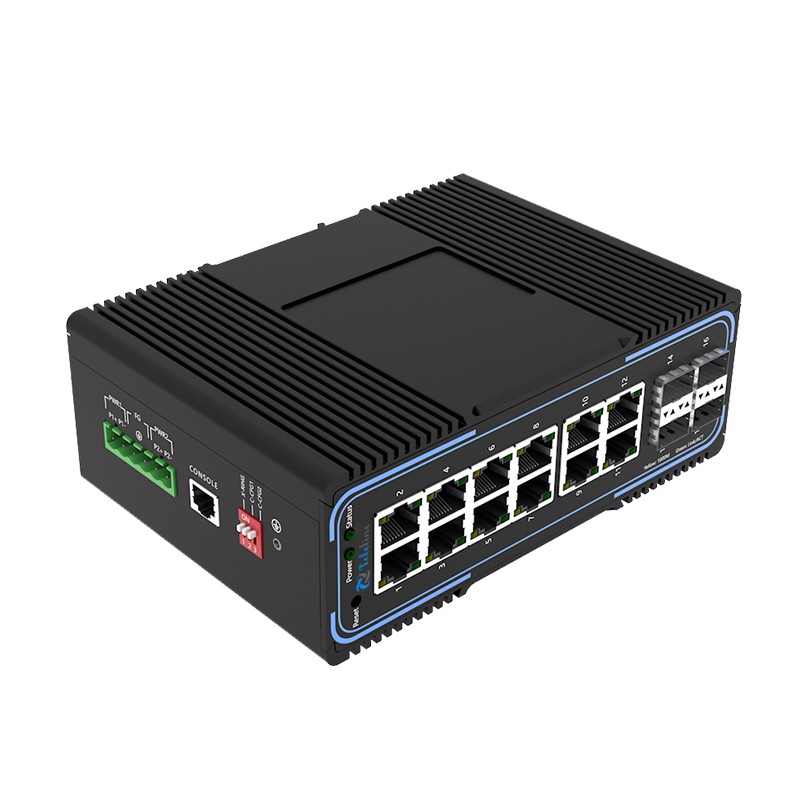 TLM500-12GT4GS 12Ports 10/100/1000MBase and 4 SFP Slots Managed Industrial Switch