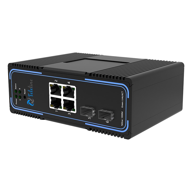 TLM500-4GP2GS 4Ports 10/100/1000MBase and 2 SFP Slots Managed Industrial Switch