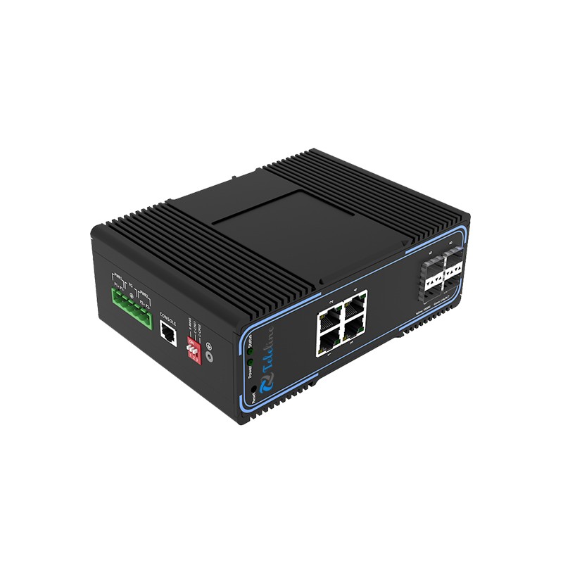TLM500-4GT4GS 4Ports 10/100/1000MBase and 4 SFP Slots Managed Industrial Switch