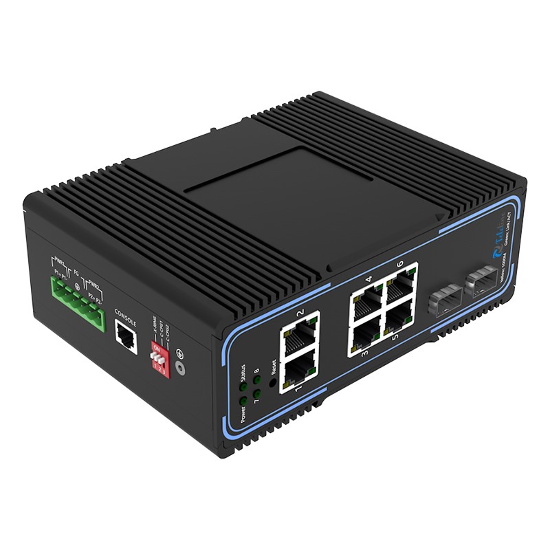 TLM500-6GT2GS 6Ports 10/100/1000MBase and 1 SFP Slots Managed Industrial Switch