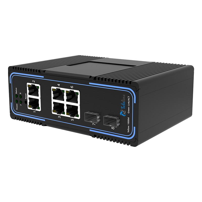 TLM500-6GT2GS 6Ports 10/100/1000MBase and 1 SFP Slots Managed Industrial Switch