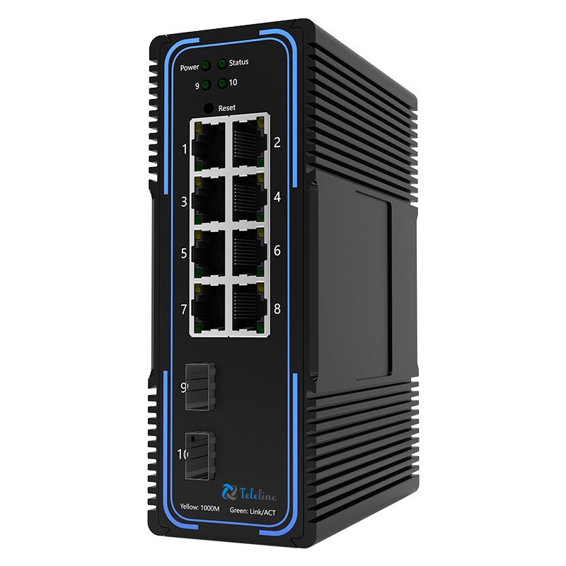TLM500-8GP2GS 8Ports PoE10/100/1000MBase and 2 SFP Slots Managed Industrial Switch