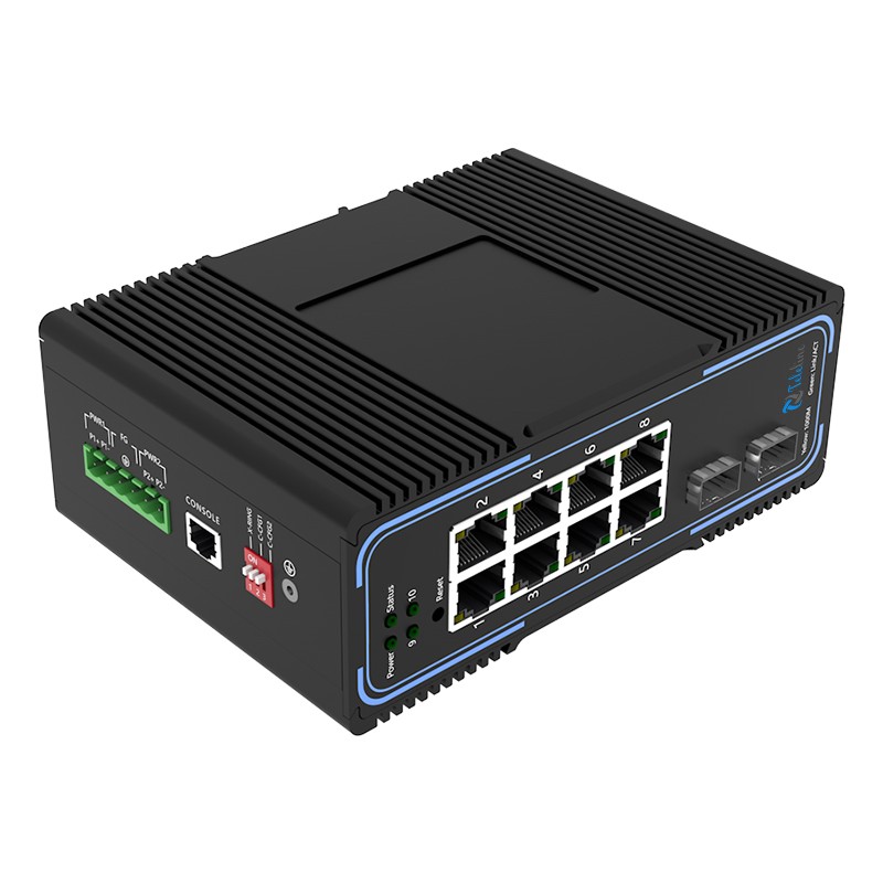 TLM500-8GP2GS 8Ports PoE10/100/1000MBase and 2 SFP Slots Managed Industrial Switch