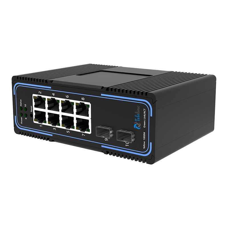 TLM500-8GT2GS 8Ports 10/100/1000MBase and 2 SFP Slots Managed Industrial Switch
