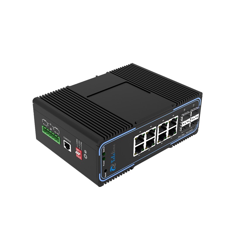 TLM500-8GT4GS 8ports 10/100/1000MBase and 4 SFP Slots Managed Industrial Switch