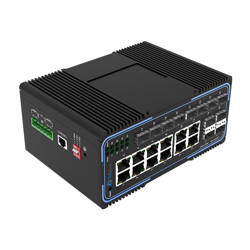 TLM505-12GT12GS 12 Ports 10/100/1000MBase and 12 SFP Slots Managed Industrial Switch