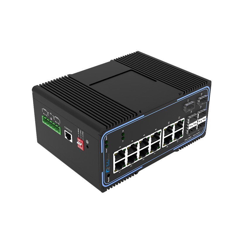 TLM505-12GT6GS 12Ports 10/100/1000MBase and 6 SFP Slots Managed Industrial Switch