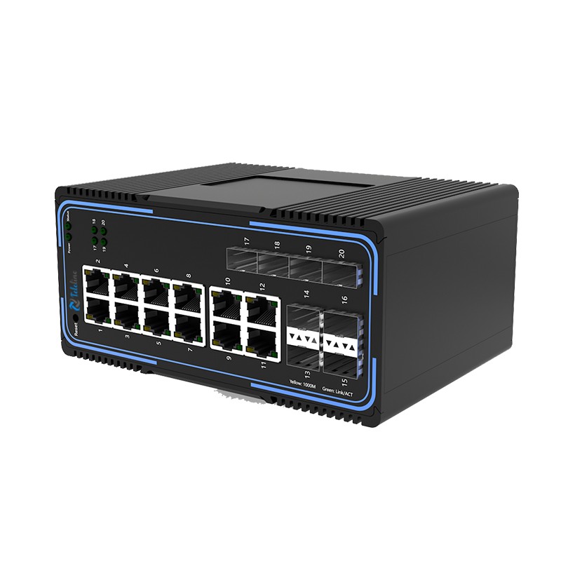 TLM505-12GT8GS 12 Ports 10/100/1000MBase and 8 SFP Slots Managed Industrial Switch