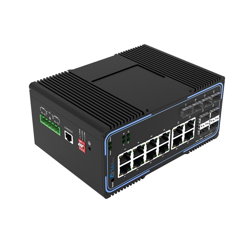 TLM505-12GT8GS 12 Ports 10/100/1000MBase and 8 SFP Slots Managed Industrial Switch