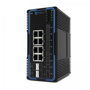 TLM505-8GT12GS 8 Ports 10/100/1000MBase and 12 SFP Slots Managed Industrial Switch